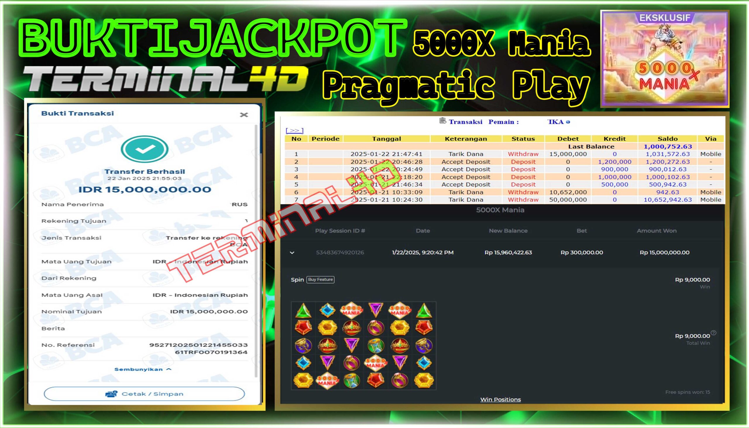 Menang Slot 5000x Mania 15juta