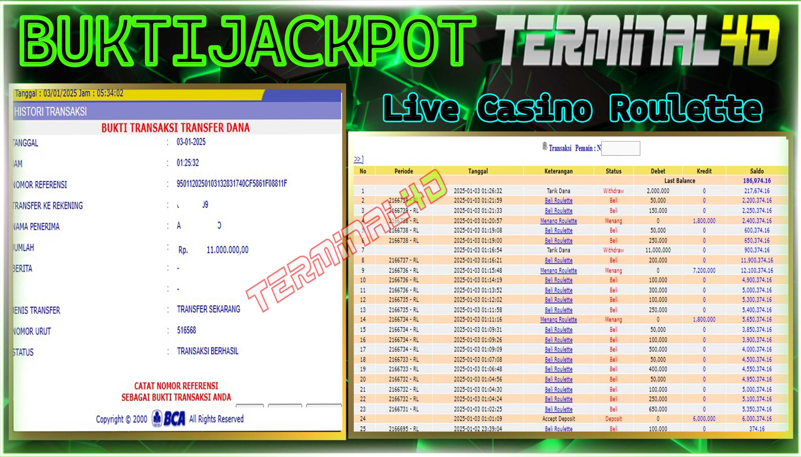 WD 11juta Live Casino Roulette