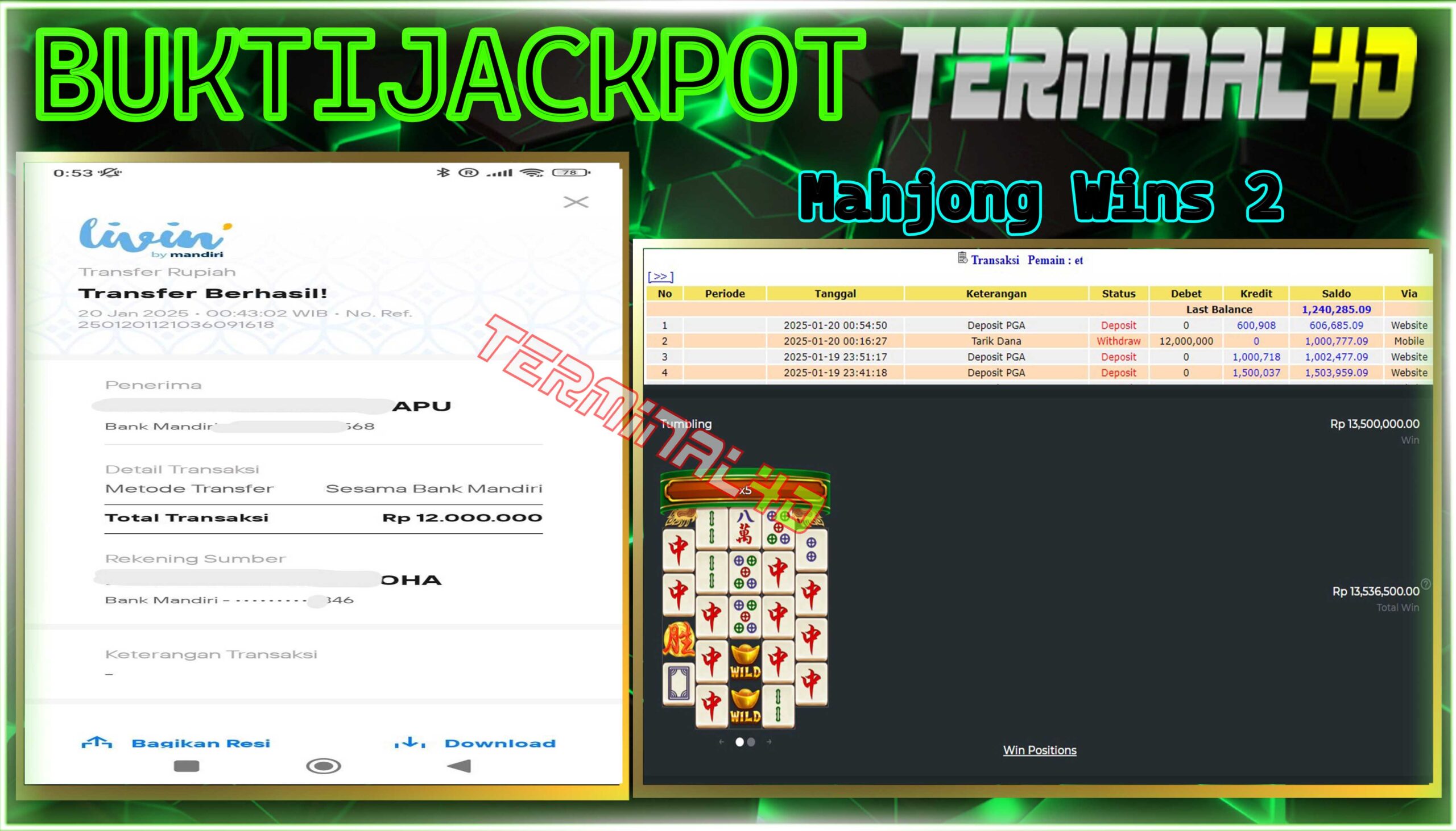 Menang Mahjong Win 2 12juta