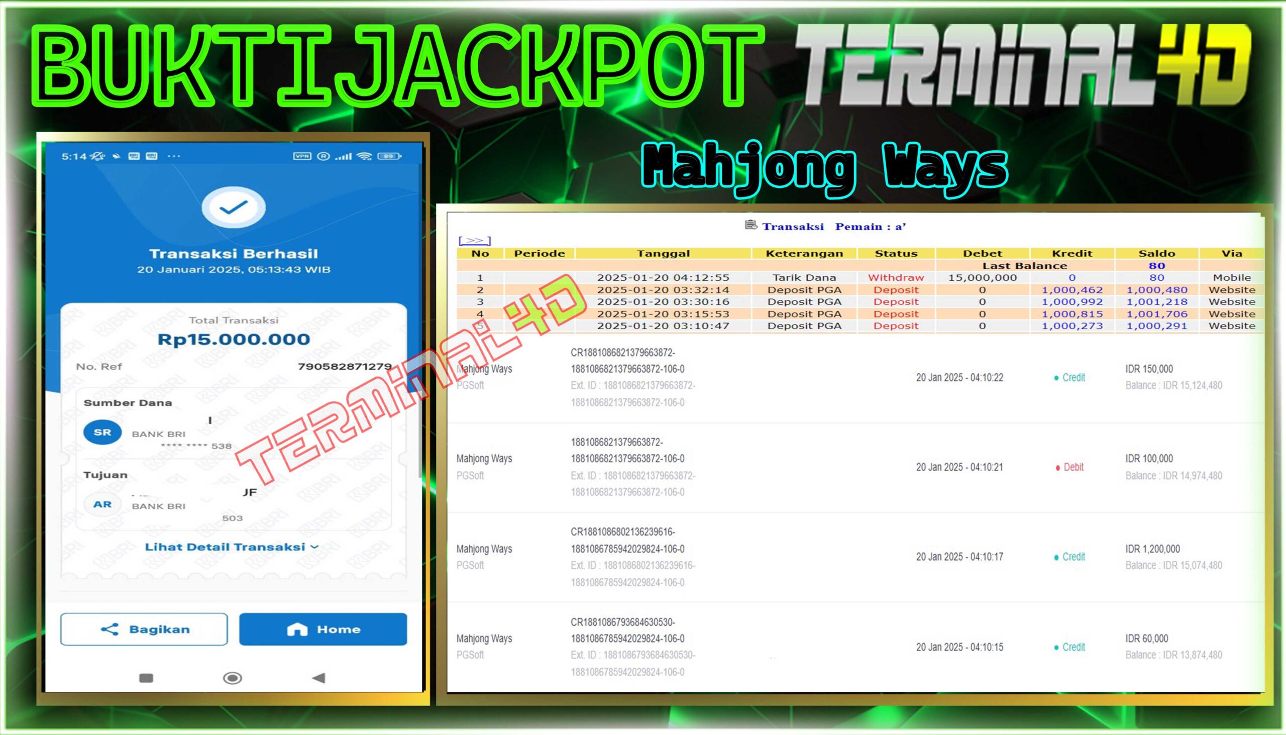 Menang Mahjong Ways Pgsoft 15jt