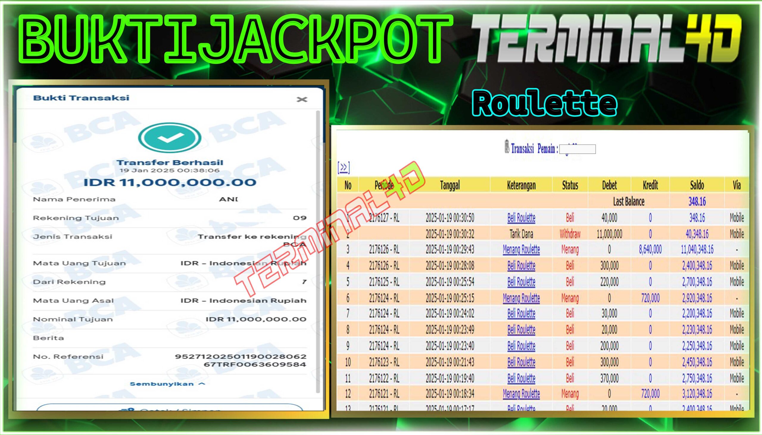 Menang Kasino Roulette 11juta